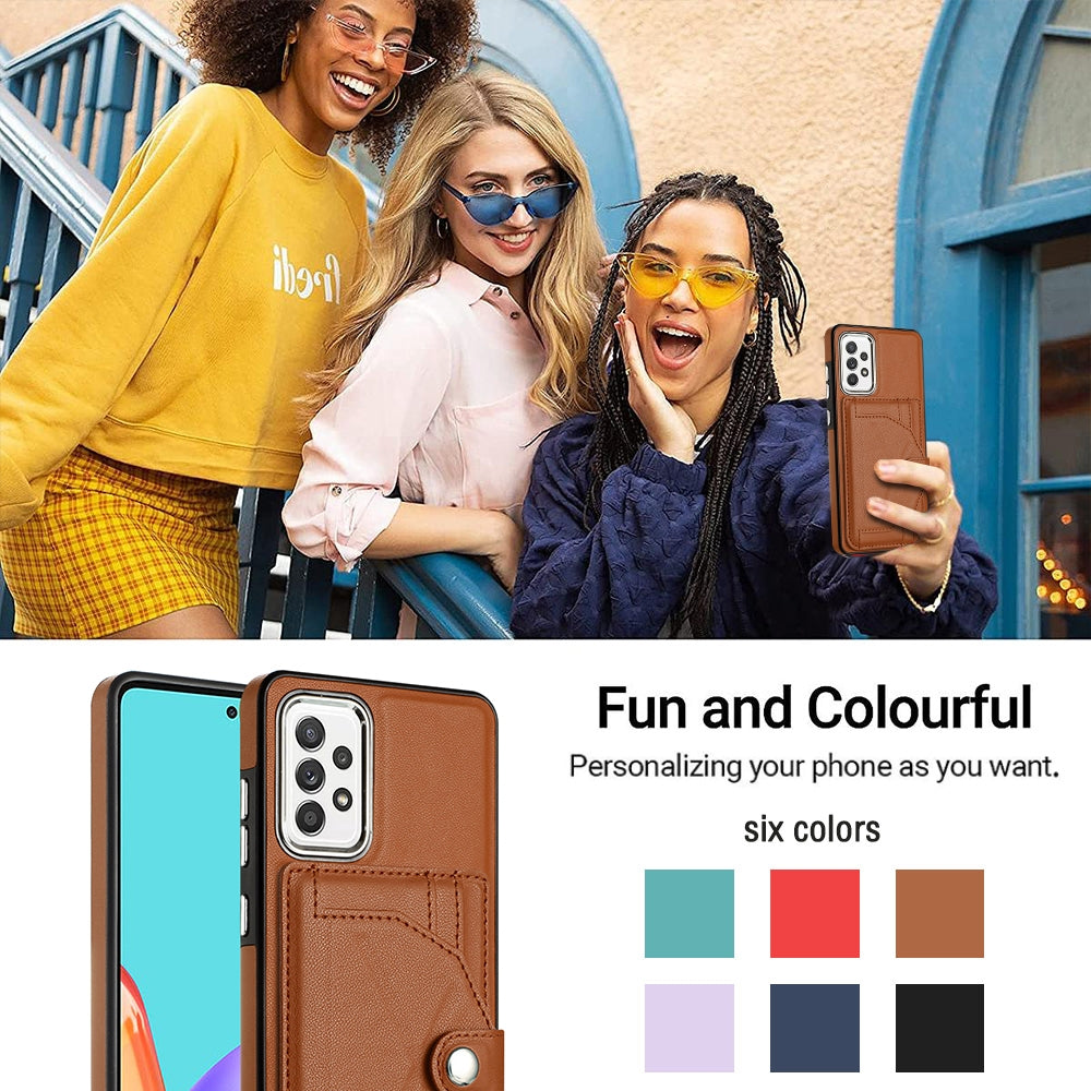 Samsung Galaxy A32 4G Shockproof Leather Phone Case with Card Holder - Stylish, Durable, and Convenient