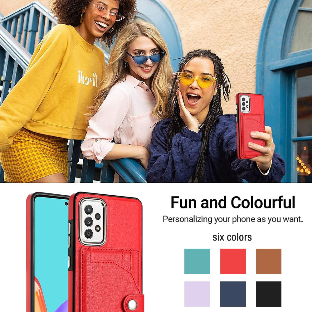 Samsung Galaxy A32 4G Shockproof Leather Phone Case with Card Holder - Stylish, Durable, and Convenient