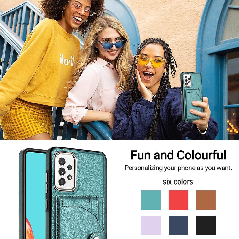 Samsung Galaxy A72 4G Shockproof Leather Phone Case with Card Holder - Stylish, Durable, and Convenient