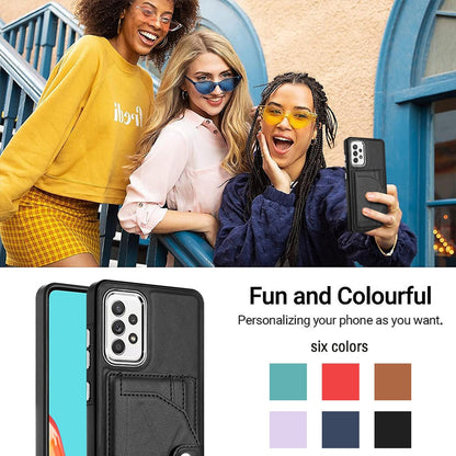 Samsung Galaxy A72 4G Shockproof Leather Phone Case with Card Holder - Stylish, Durable, and Convenient