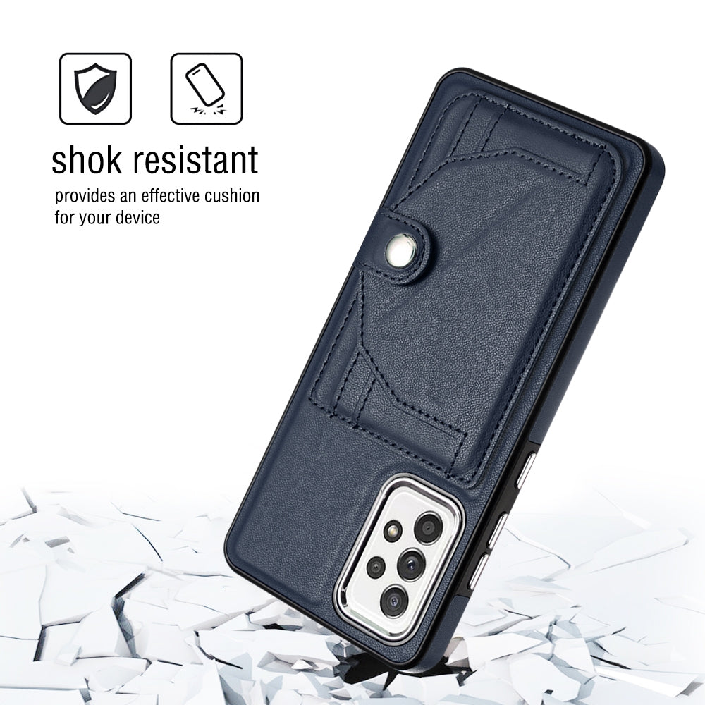 Samsung Galaxy A72 4G Shockproof Leather Phone Case with Card Holder - Stylish, Durable, and Convenient