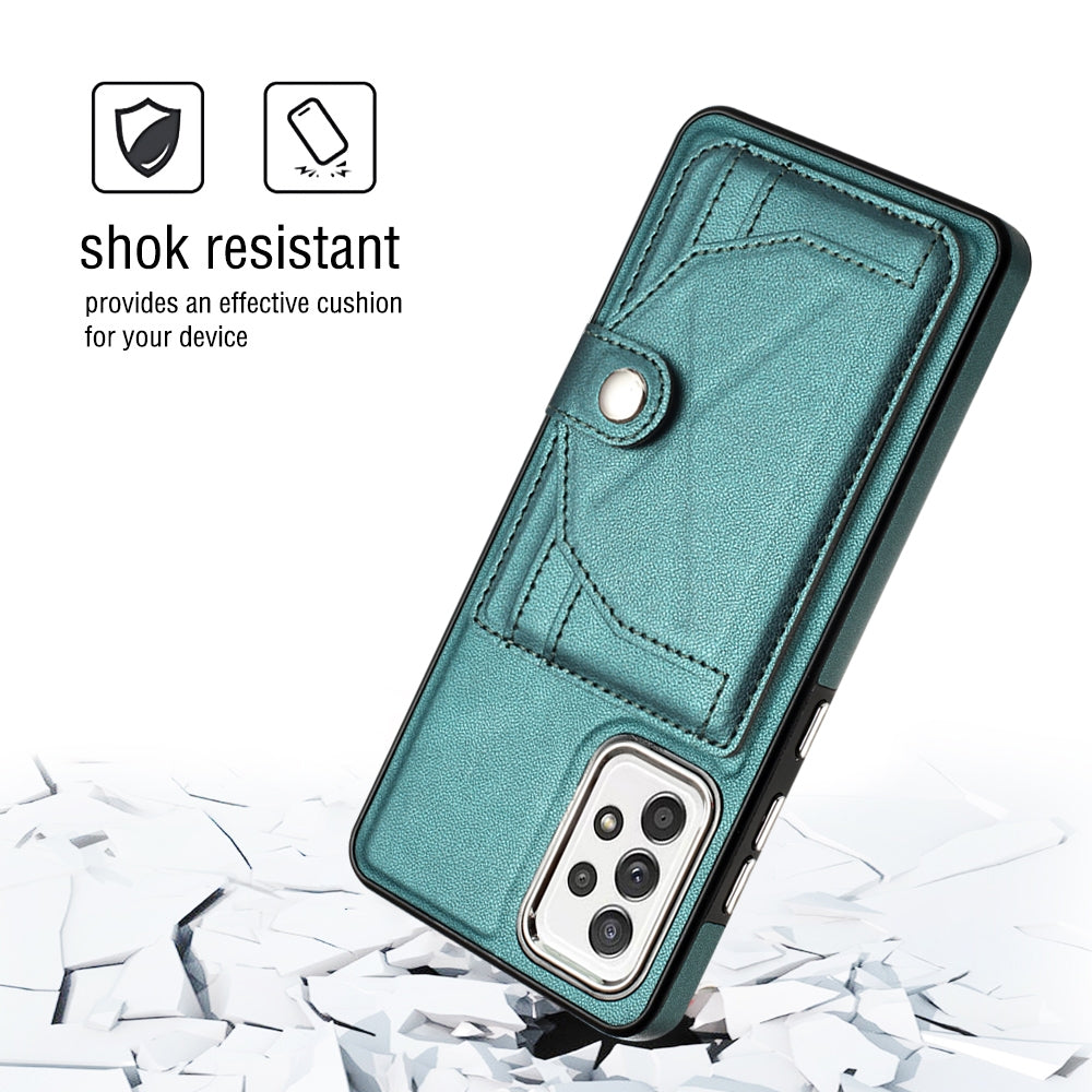 Samsung Galaxy A52 4G Shockproof Leather Phone Case with Card Holder - Stylish, Durable, and Convenient