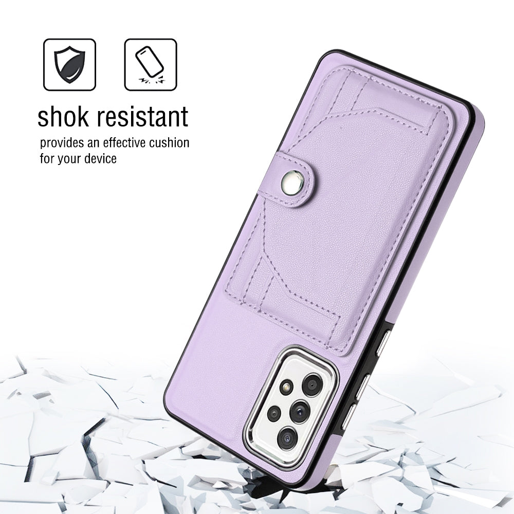 Samsung Galaxy A52 4G Shockproof Leather Phone Case with Card Holder - Stylish, Durable, and Convenient
