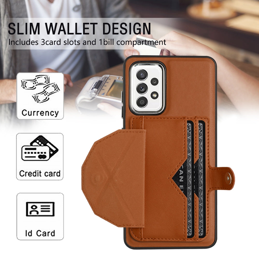 Samsung Galaxy A52 4G Shockproof Leather Phone Case with Card Holder - Stylish, Durable, and Convenient
