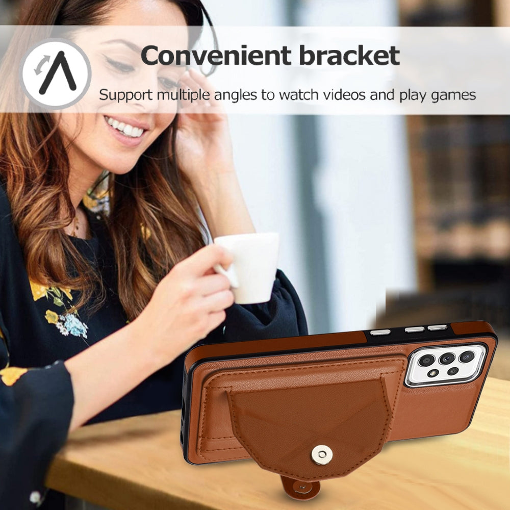 Samsung Galaxy A52 5G Shockproof Leather Phone Case with Card Holder - Stylish, Durable, and Convenient
