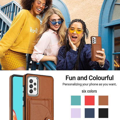 Samsung Galaxy A52 5G Shockproof Leather Phone Case with Card Holder - Stylish, Durable, and Convenient