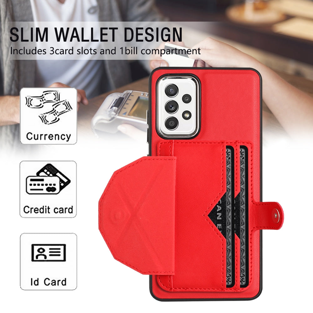Samsung Galaxy A52 4G Shockproof Leather Phone Case with Card Holder - Stylish, Durable, and Convenient