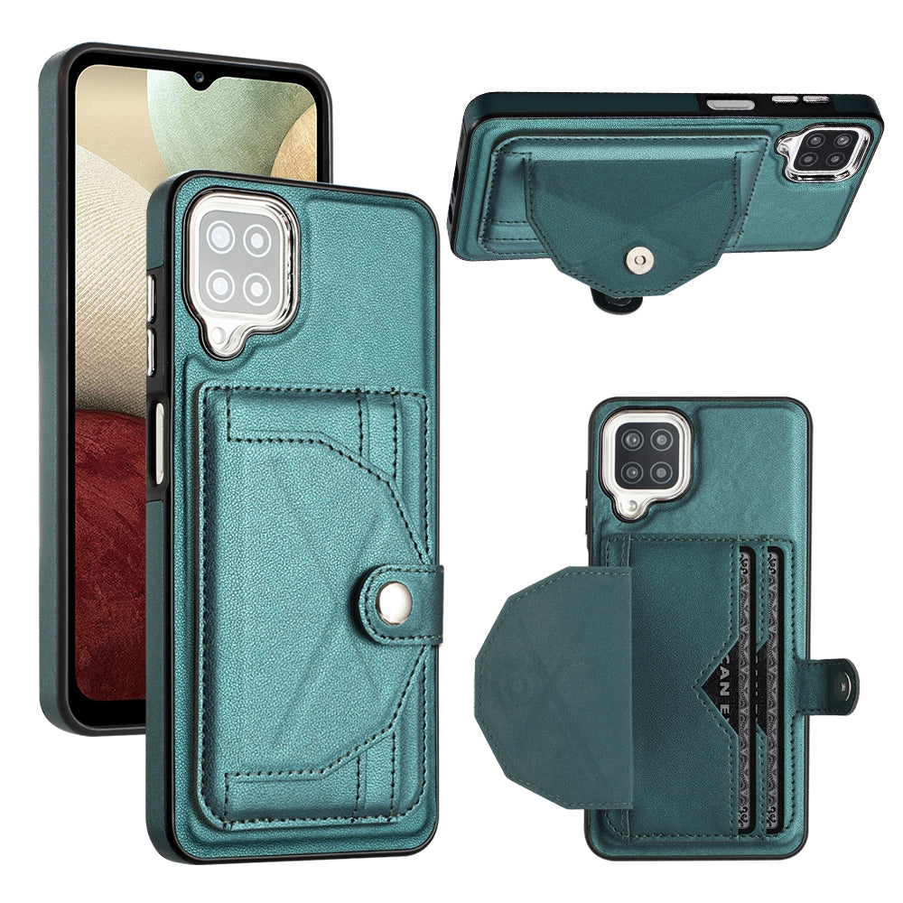 Samsung Galaxy A12 4G Shockproof Leather Phone Case with Card Holder - Stylish, Durable, and Convenient