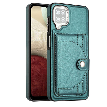 Samsung Galaxy M12 Shockproof Leather Phone Case with Card Holder - Stylish, Durable, and Convenient