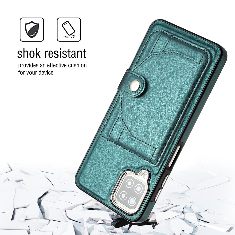 Samsung Galaxy M12 Shockproof Leather Phone Case with Card Holder - Stylish, Durable, and Convenient