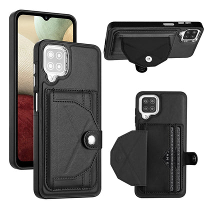 Samsung Galaxy A12 4G Shockproof Leather Phone Case with Card Holder - Stylish, Durable, and Convenient