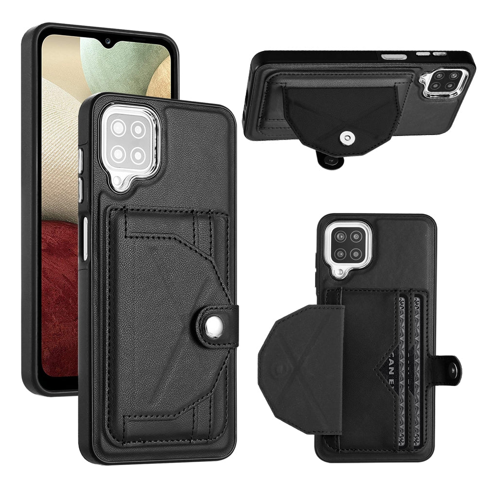 Samsung Galaxy M12 Shockproof Leather Phone Case with Card Holder - Stylish, Durable, and Convenient