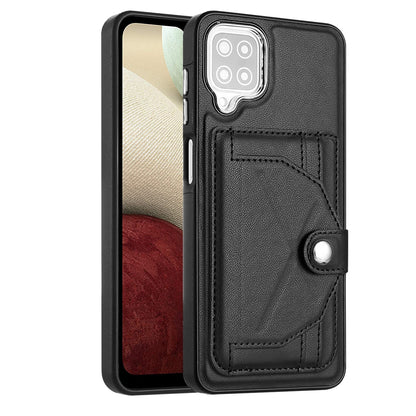 Samsung Galaxy M12 Shockproof Leather Phone Case with Card Holder - Stylish, Durable, and Convenient