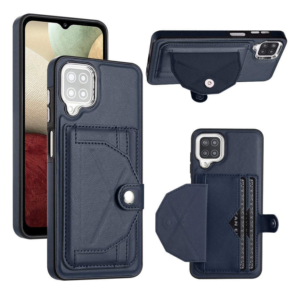 Samsung Galaxy A12 4G Shockproof Leather Phone Case with Card Holder - Stylish, Durable, and Convenient