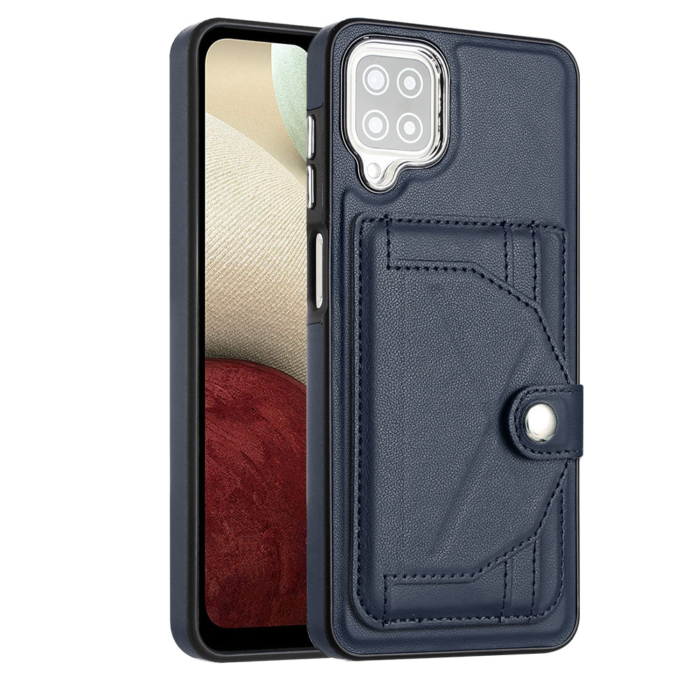 Samsung Galaxy A12 4G Shockproof Leather Phone Case with Card Holder - Stylish, Durable, and Convenient