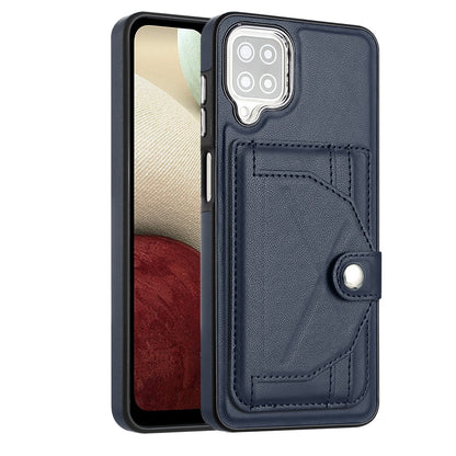 Samsung Galaxy A12 4G Shockproof Leather Phone Case with Card Holder - Stylish, Durable, and Convenient