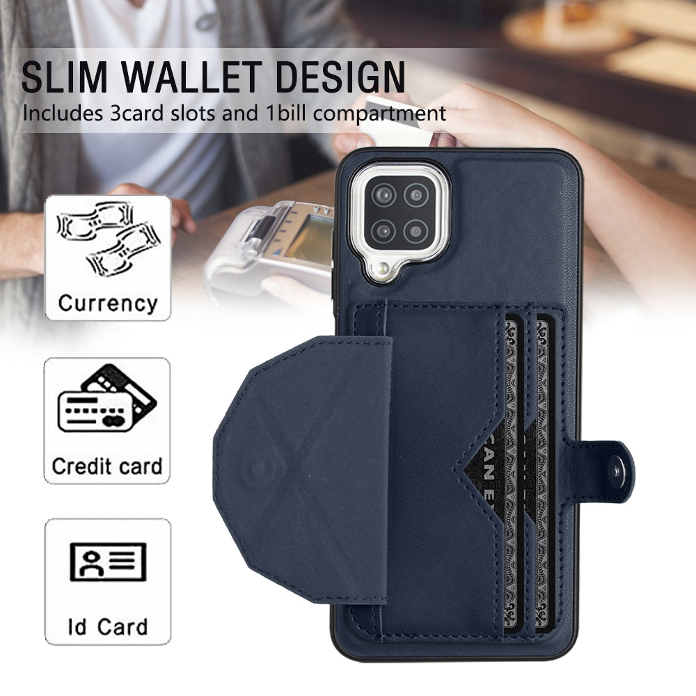 Samsung Galaxy M12 Shockproof Leather Phone Case with Card Holder - Stylish, Durable, and Convenient