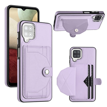 Samsung Galaxy A12 4G Shockproof Leather Phone Case with Card Holder - Stylish, Durable, and Convenient