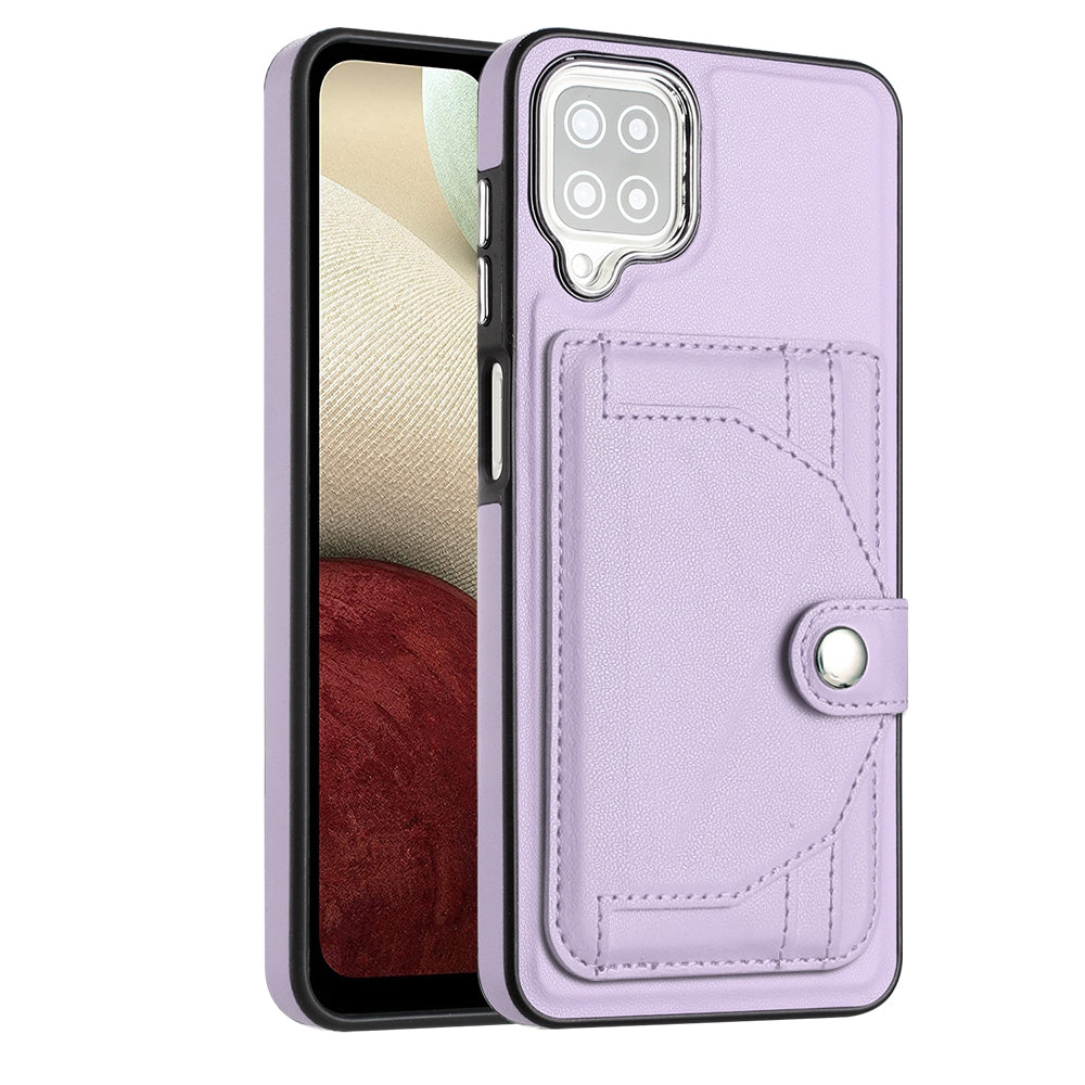 Samsung Galaxy A12 4G Shockproof Leather Phone Case with Card Holder - Stylish, Durable, and Convenient