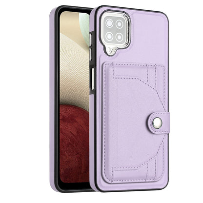 Samsung Galaxy A12 4G Shockproof Leather Phone Case with Card Holder - Stylish, Durable, and Convenient