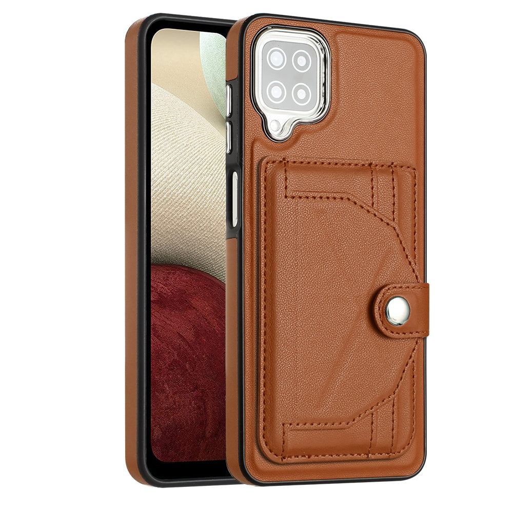 Samsung Galaxy A12 4G Shockproof Leather Phone Case with Card Holder - Stylish, Durable, and Convenient