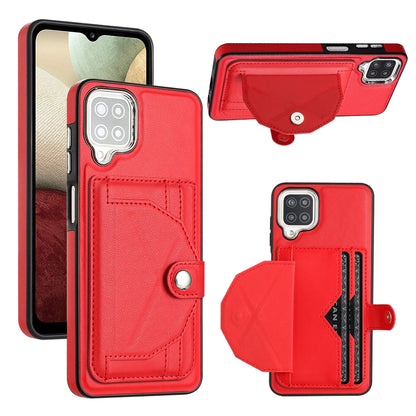 Samsung Galaxy M12 Shockproof Leather Phone Case with Card Holder - Stylish, Durable, and Convenient