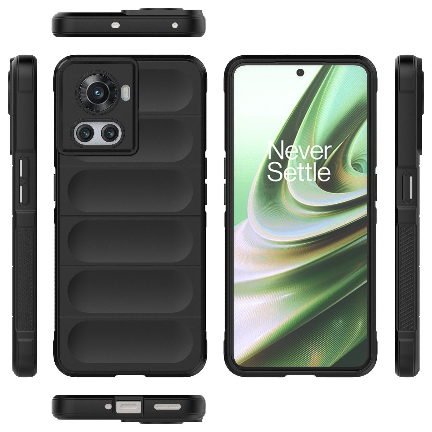 OnePlus 10R 5G Global Magic Shield TPU + Flannel Phone Case: Durable, Non-toxic, Easy Access, Stylish Design