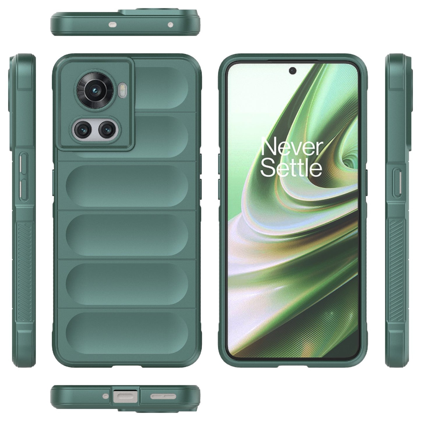 OnePlus 10R 5G Global Magic Shield TPU + Flannel Phone Case: Durable, Non-toxic, Easy Access, Stylish Design