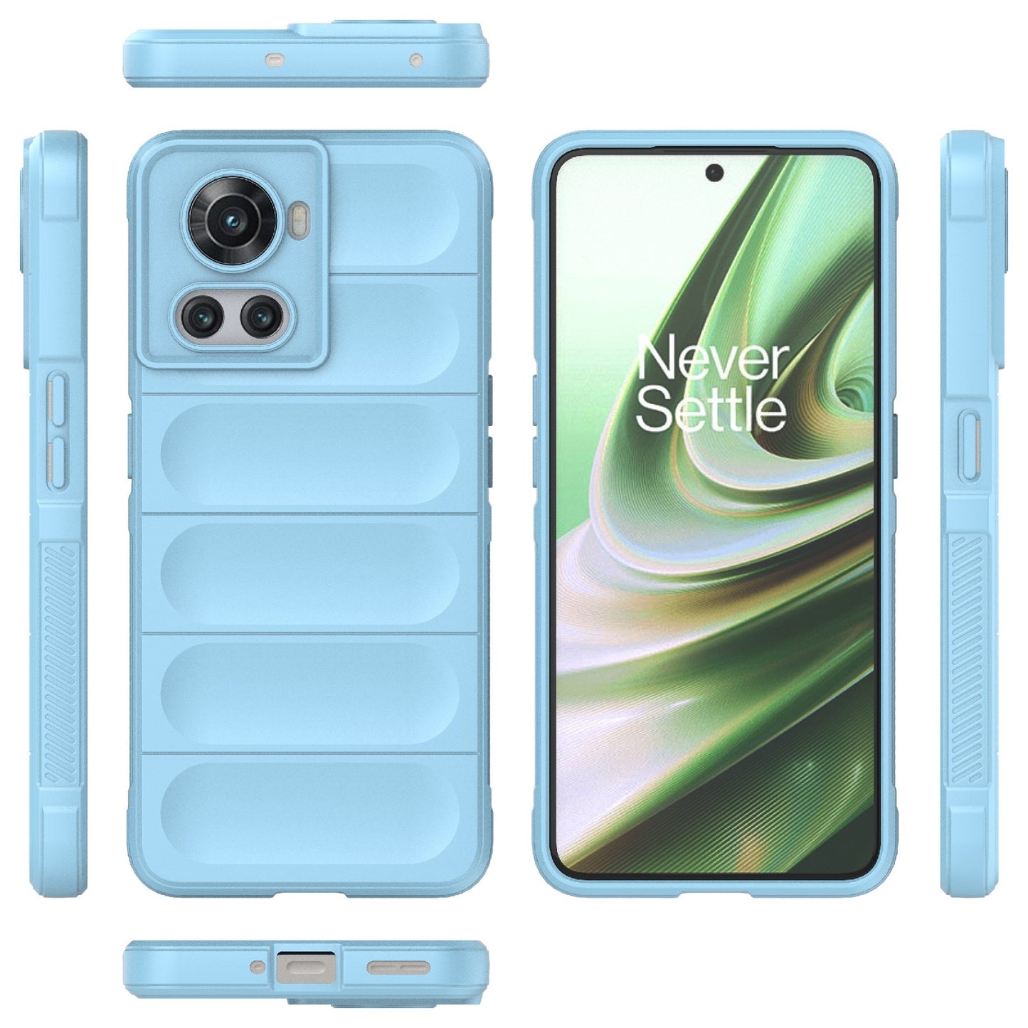 OnePlus 10R 5G Global Magic Shield TPU + Flannel Phone Case: Durable, Non-toxic, Easy Access, Stylish Design