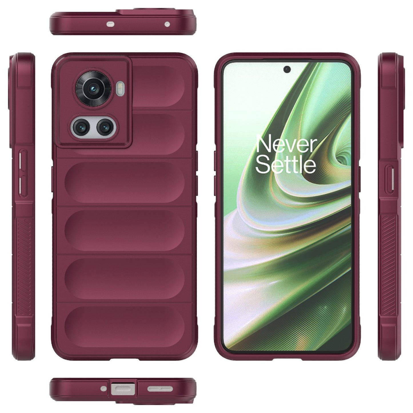 OnePlus 10R 5G Global Magic Shield TPU + Flannel Phone Case: Durable, Non-toxic, Easy Access, Stylish Design