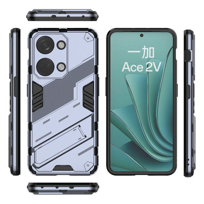 OnePlus Ace 2V Punk Shockproof Phone Case - Punk Armor 2-in-1 PC + TPU with Invisible Holder