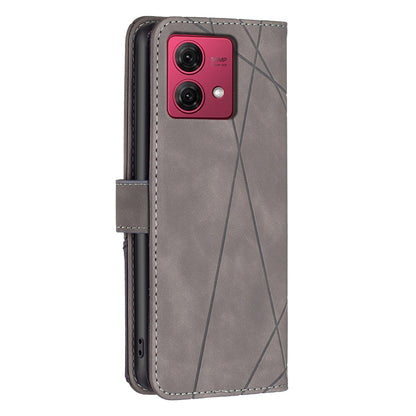 Motorola Moto G84 5G Wallet Case – Rhombus Texture PU Leather, Magnetic Buckle, Card Slots, Stand Function, Shockproof Protective Cover