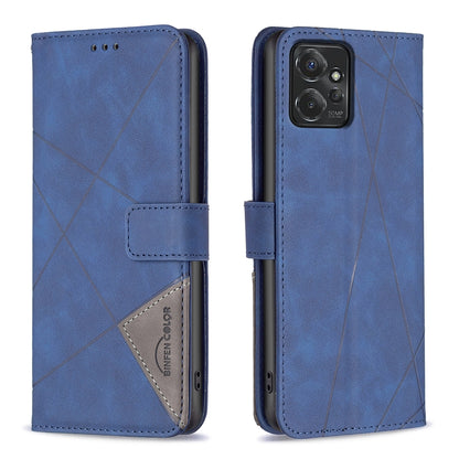 Motorola Moto G Power 5G 2024 Wallet Case – Rhombus Texture PU Leather, Magnetic Buckle, Card Slots, Stand Function, Shockproof Protective Cover