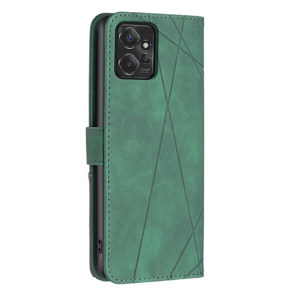 Motorola Moto G Power 5G 2024 Wallet Case – Rhombus Texture PU Leather, Magnetic Buckle, Card Slots, Stand Function, Shockproof Protective Cover