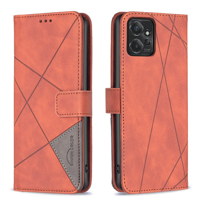 Motorola Moto G Power 5G 2024 Wallet Case – Rhombus Texture PU Leather, Magnetic Buckle, Card Slots, Stand Function, Shockproof Protective Cover