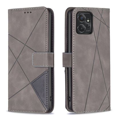 Motorola Moto G Power 5G 2024 Wallet Case – Rhombus Texture PU Leather, Magnetic Buckle, Card Slots, Stand Function, Shockproof Protective Cover