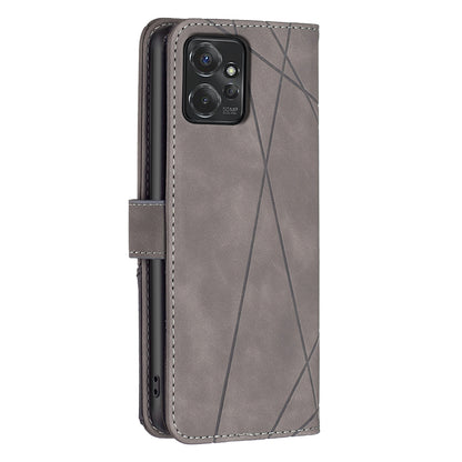 Motorola Moto G Power 5G 2024 Wallet Case – Rhombus Texture PU Leather, Magnetic Buckle, Card Slots, Stand Function, Shockproof Protective Cover