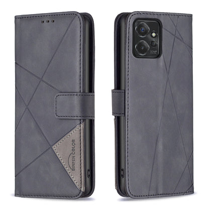 Motorola Moto G Power 5G 2024 Wallet Case – Rhombus Texture PU Leather, Magnetic Buckle, Card Slots, Stand Function, Shockproof Protective Cover