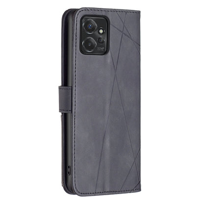 Motorola Moto G Power 5G 2024 Wallet Case – Rhombus Texture PU Leather, Magnetic Buckle, Card Slots, Stand Function, Shockproof Protective Cover