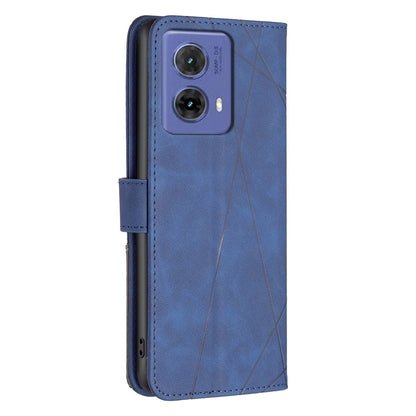 Motorola Moto G85 Wallet Case – Rhombus Texture PU Leather, Magnetic Buckle, Card Slots, Stand Function, Shockproof Protective Cover