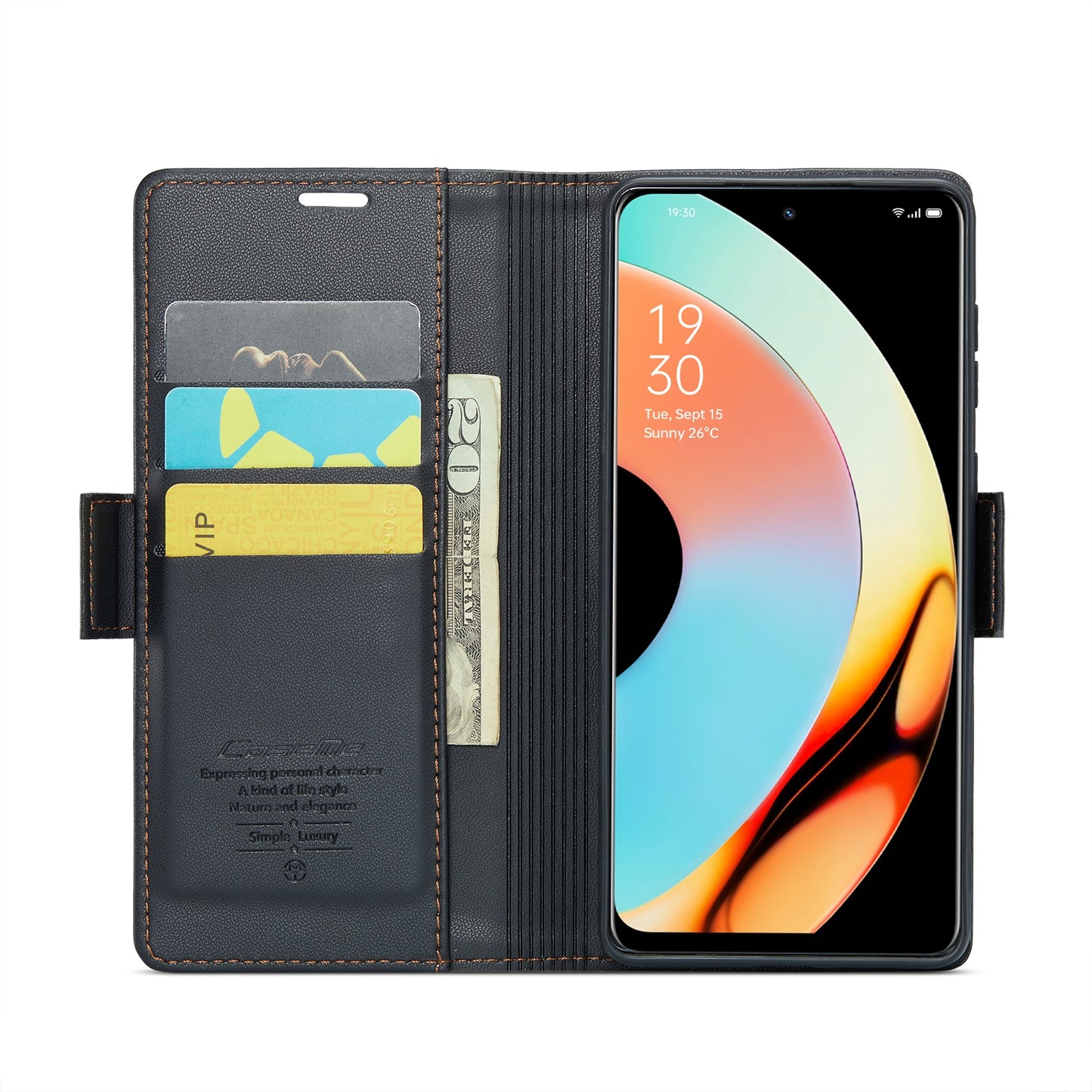 Realme 10 Pro 5G Leather Wallet Case - RFID Blocking, Stand Function, Card Slots