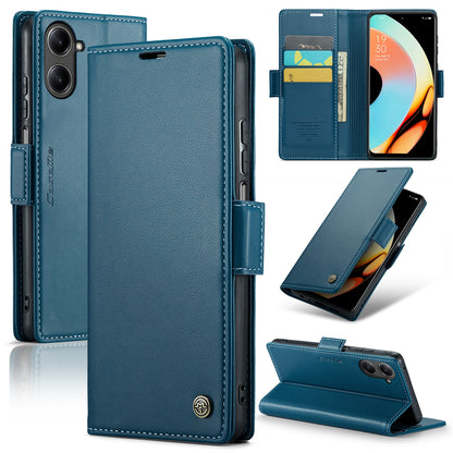 Realme 10 Pro 5G Leather Wallet Case - RFID Blocking, Stand Function, Card Slots