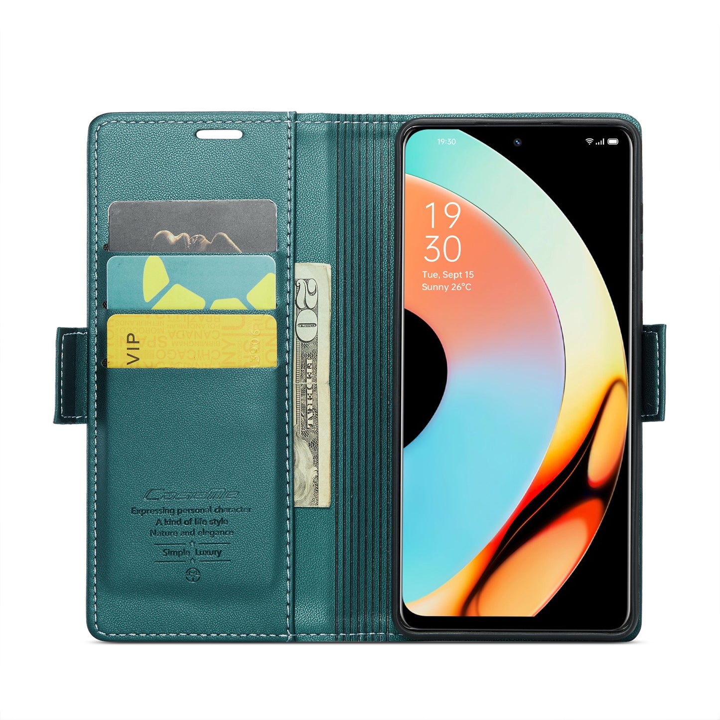 Realme 10 Pro 5G Leather Wallet Case - RFID Blocking, Stand Function, Card Slots