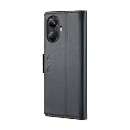 Realme 10 Pro+ Leather Wallet Case - RFID Blocking, Stand Function, Card Slots