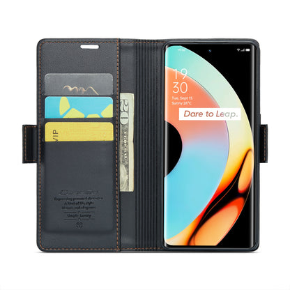 Realme 10 Pro+ Leather Wallet Case - RFID Blocking, Stand Function, Card Slots