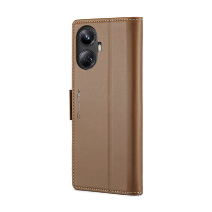 Realme 10 Pro+ Leather Wallet Case - RFID Blocking, Stand Function, Card Slots