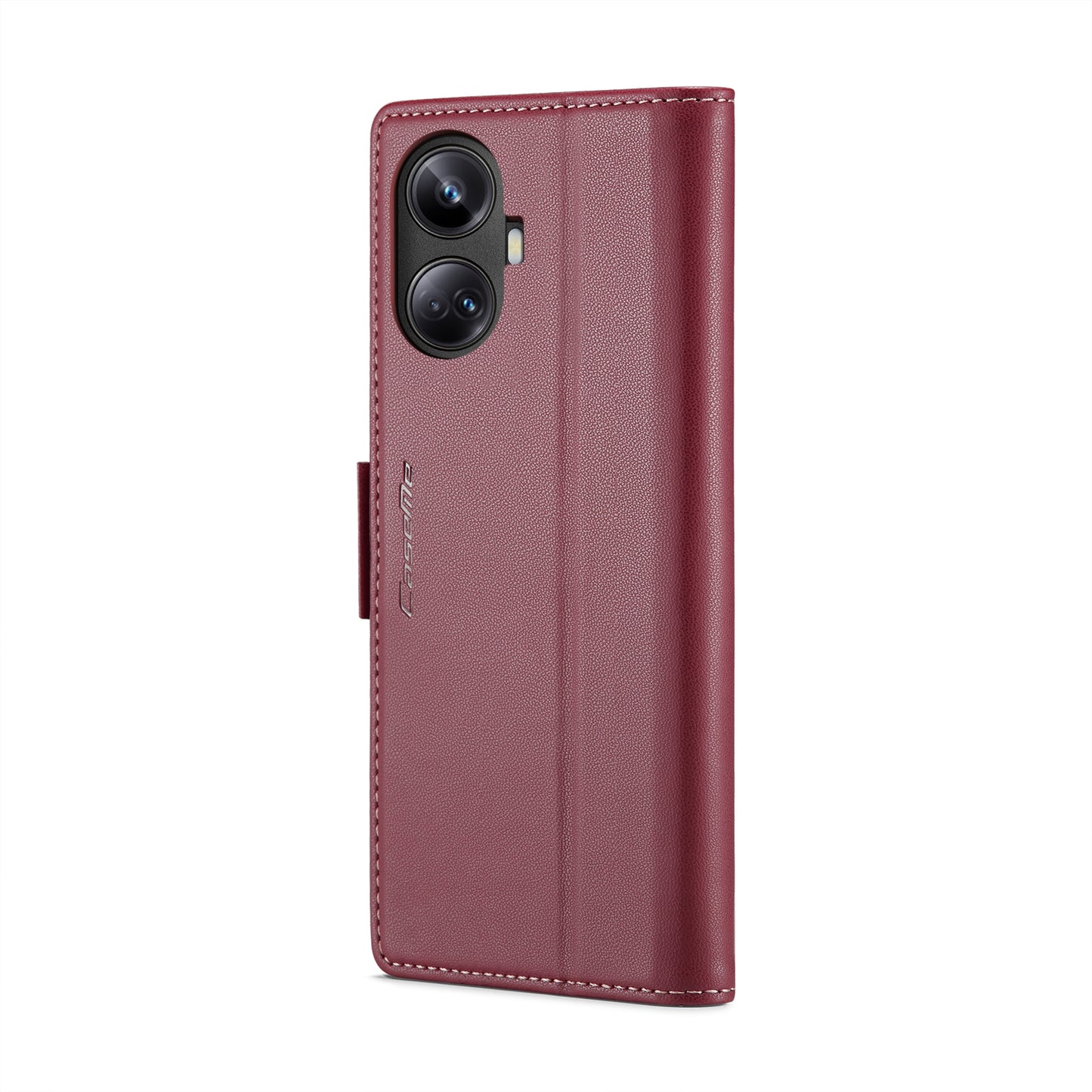 Realme 10 Pro+ Leather Wallet Case - RFID Blocking, Stand Function, Card Slots