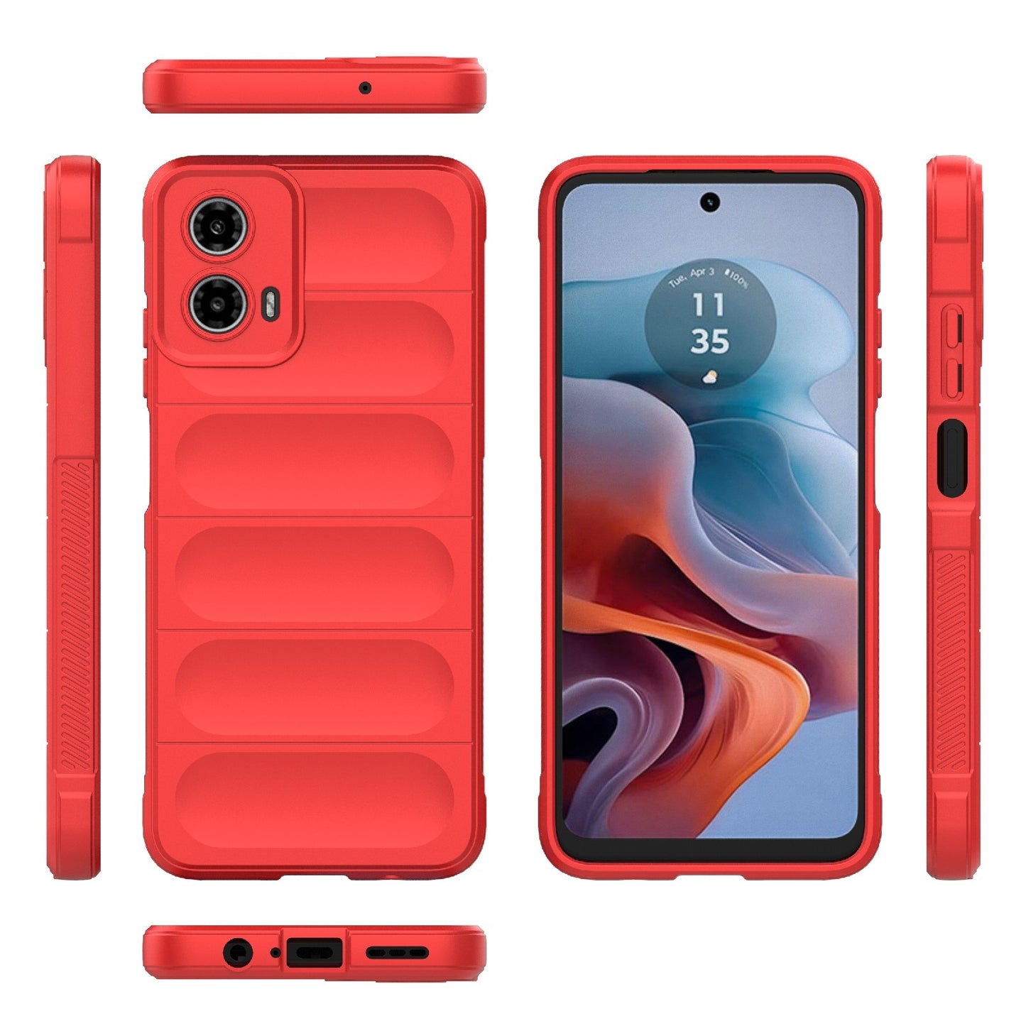 Motorola Moto G34 5G Magic Shield TPU + Flannel Phone Case: Durable, Non-toxic, Easy Access, Stylish Design