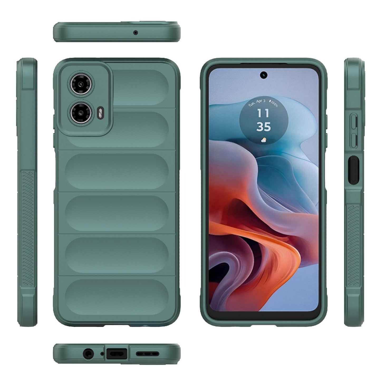 Motorola Moto G34 5G Magic Shield TPU + Flannel Phone Case: Durable, Non-toxic, Easy Access, Stylish Design