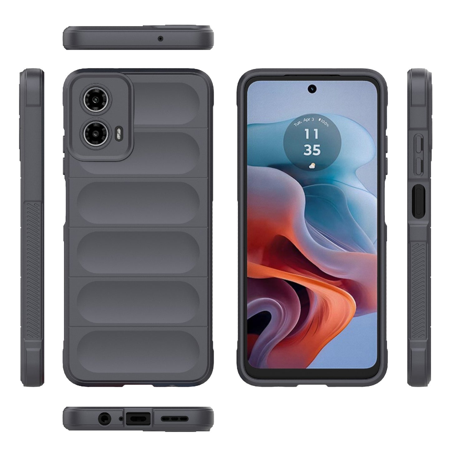 Motorola Moto G34 5G Magic Shield TPU + Flannel Phone Case: Durable, Non-toxic, Easy Access, Stylish Design